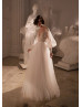 Beaded Ivory Lace Glitter Tulle Gorgeous Wedding Dress